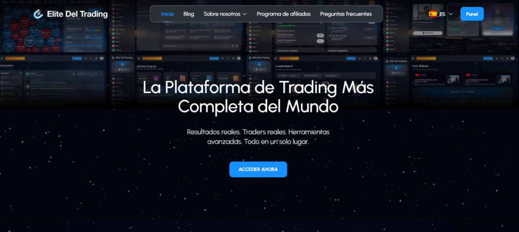 Plataforma online de Elite del trading