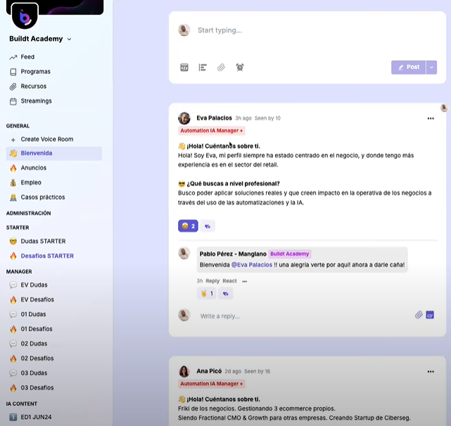 Soporte de Buildt Academy